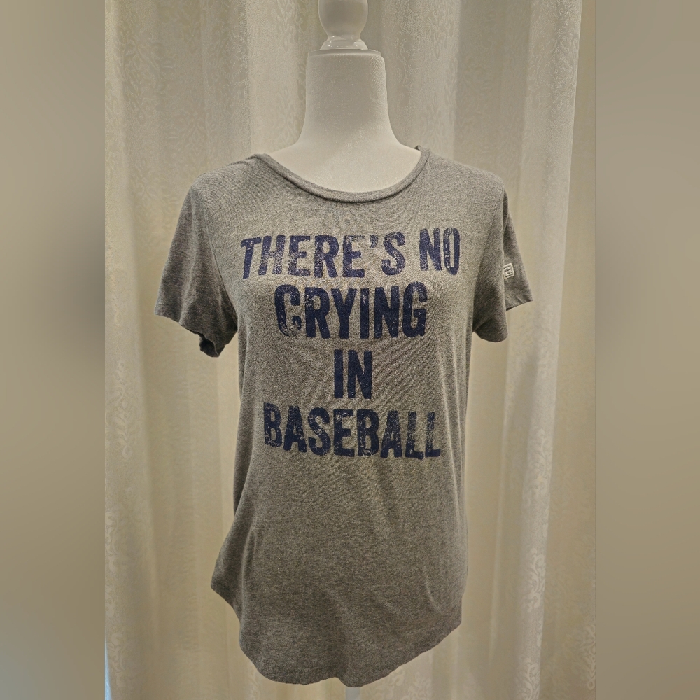 American Eagle Tailgate "There's No Crying In Baseball" Vintage LookTee - Size M